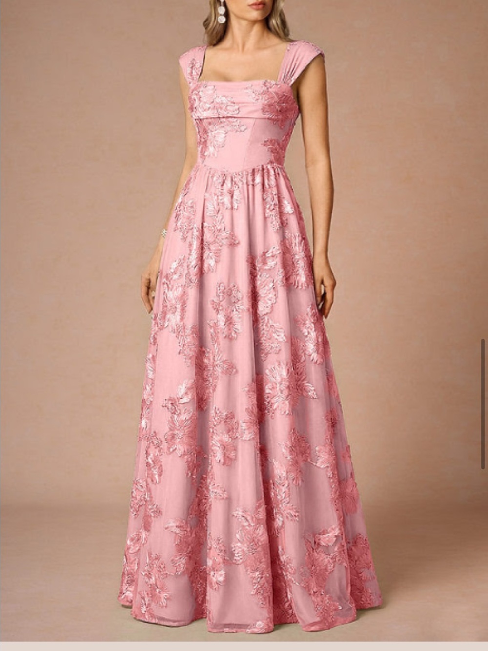 Azazie Hazel Pink Maxi Dress NWT